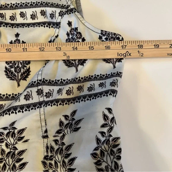 Anthropologie Brown and White Floral Dress - Picture 7 of 10